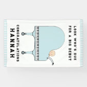 ベビーシャワーボーイミュージックテーマ 横断幕 (横)