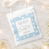 ベビーシャワーボーイラインアートブルースカイと雲 フェイバーバッグ (クリップ留めされた状態)