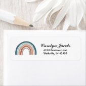 ベビーシャワーボーイレインボー差出人住所ラベル ラベル (インサイチュ)