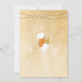 ベビーシャワーボーイ醸造用ビールブルー素朴招待状 招待状 (裏面)