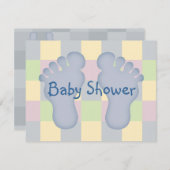 ベビーシャワーボーイ 招待状 (正面/裏面)