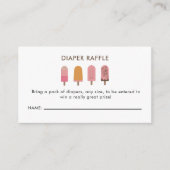 ベビーシャワーポップ・アートのおむつラッフルカード準備 エンクロージャーカード (正面)