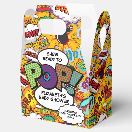 ベビーシャワーポップ・アートのおもしろい漫画ブック フェイバーボックス (オープン)