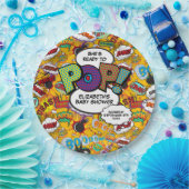 ベビーシャワーポップ・アートのおもしろい漫画ブック ペーパープレート (パーティー)