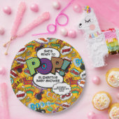 ベビーシャワーポップ・アートのおもしろい漫画ブック ペーパープレート (パーティー)