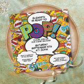 ベビーシャワーポップ・アートのの準備ができていモダンる漫画 招待状