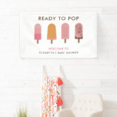 ベビーシャワーポップ・アートのの準備ができてカスタムいるポピクル 横断幕 (インサイチュ)