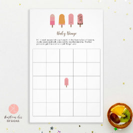 ベビーシャワーポップ・アートのビンゴ活動ゲームの準備 チラシ