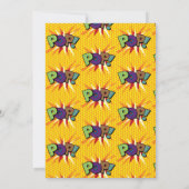 ベビーシャワーポップ・アートの漫画モダンおもしろい 招待状 (裏面)