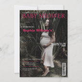 ベビーシャワーマガジン写真カバー招待状 招待状 (正面)