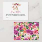 ベビーシャワーママとベビーラムオムツラッフル エンクロージャーカード (正面/裏面)