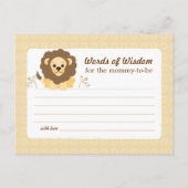 ベビーシャワーママアドバイスカードニュートラルライオン アドバイスカード (裏面)