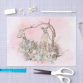 ベビーシャワーママ オーストラリアの動物 ピンク 薄葉紙 (クラフト)