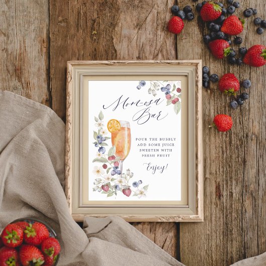 ベビーシャワーマムオーサバーワイルドベリー&フラワーズ ポスター