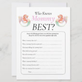 ベビーシャワーマーメイド　アンダーザシー　ママが知っている 招待状 (正面)