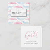 ベビーシャワーミニありがとう ノートカード (正面/裏面)