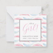 ベビーシャワーミニありがとう ノートカード (裏面)