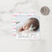 ベビーシャワーミニありがとう ノートカード (正面/裏面インサイチュ)