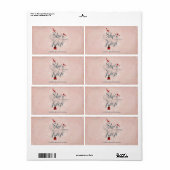 ベビーシャワーミニシャンパンラベルウィンターピンク ラベル (フルシート)