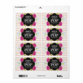 ベビーシャワーミニシャンパンラベルガール ラベル (フルシート)