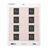 ベビーシャワーミニシャンパンラベルガール ラベル (フルシート)