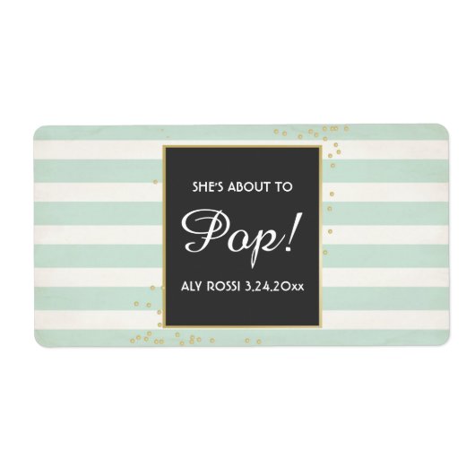 ベビーシャワーミニシャンパンラベルボーイガール ラベル (正面)