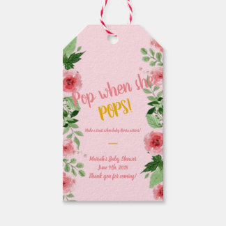 ベビーシャワーミニシャンパンラベル ギフトタグ