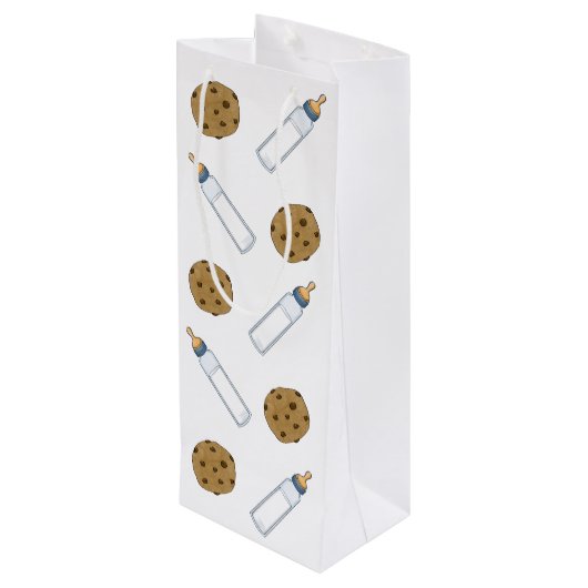 ベビーシャワーミルクとクッキー新生児ギフト ワインギフトバッグ (裏面アングル)