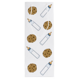 ベビーシャワーミルクとクッキー新生児ギフト ワインギフトバッグ