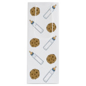 ベビーシャワーミルクとクッキー新生児ギフト ワインギフトバッグ (正面)