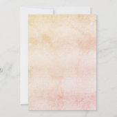 ベビーシャワームーン赤面バラ金ゴールドガールラグジュアリー 招待状 (裏面)