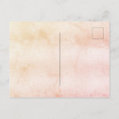 ベビーシャワームーン赤面バラ金ゴールド女の子 インビテーションポストカード (裏面)