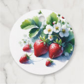 ベビーシャワーメッセージカードイチゴ フェイバータグ (裏面)