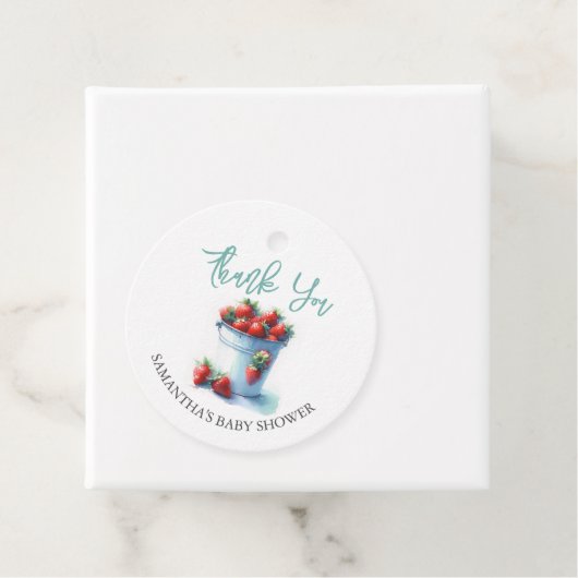 ベビーシャワーメッセージカードイチゴ フェイバータグ (インサイチュ)