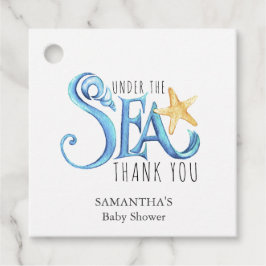 ベビーシャワーメッセージカードズアンダーザシーテーマ フェイバータグ