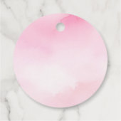 ベビーシャワーメッセージカードピンクカボチャ フェイバータグ (裏面)