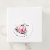 ベビーシャワーメッセージカードピンクカボチャ フェイバータグ (インサイチュ)