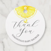 ベビーシャワーメッセージカードレモン フェイバータグ (正面)