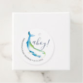 ベビーシャワーメッセージカード水彩海クジラ フェイバータグ (インサイチュ)