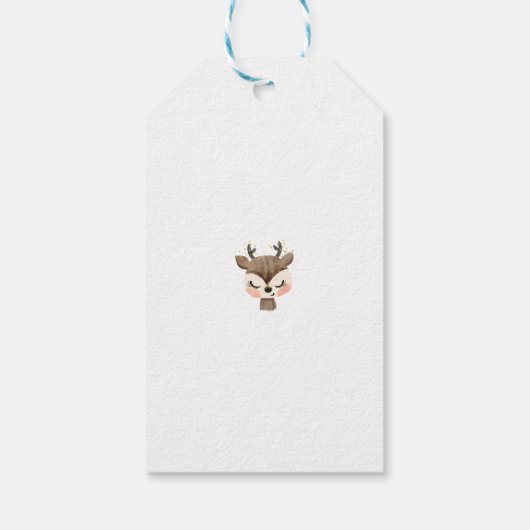 ベビーシャワーメッセージカード、ジャングルサファリ動物BA10 ギフトタグ (裏面)