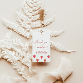 ベビーシャワーメッセージカード、ストロベリーベビーシャワー ギフトタグ