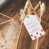 ベビーシャワーメッセージカード、ストロベリーベビーシャワー ギフトタグ