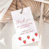 ベビーシャワーメッセージカード、ストロベリーベビーシャワー ギフトタグ