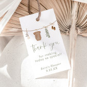 ベビーシャワーメッセージカード、セージ緑の男の子ベビーシャワー ギフトタグ