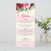 ベビーシャワーメニューカードフローラ 招待状 (スタンド正面)