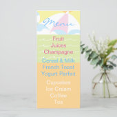 ベビーシャワーメニュービーチボール メニュー (スタンド正面)