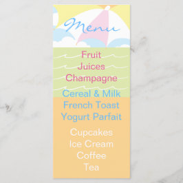 ベビーシャワーメニュービーチボール メニュー