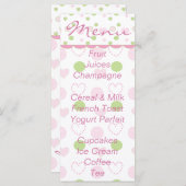 ベビーシャワーメニュー「シュガー&スパイス」 メニュー (正面/裏面)