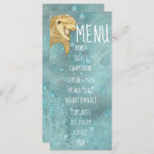 ベビーシャワーメニュー「金ゴールドベビーイルカ」 メニュー (正面/裏面)