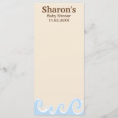 ベビーシャワーメニュー「Under the Sea Mobile」 メニュー (裏面)